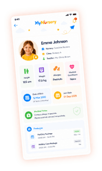 Child profile app screenshot